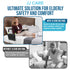 JJ CARE Bed Mobility Guard with Side Storage and Pocket Assist, Height Adjustable Hand Rail